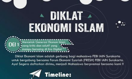 CETAK GENERASI EKONOM ISLAM YANG KRITIS DAN SOLUTIF, FRESH FEBI IAIN SURAKARTA SUKSES GELAR DIKLAT SECARA VIRTUAL